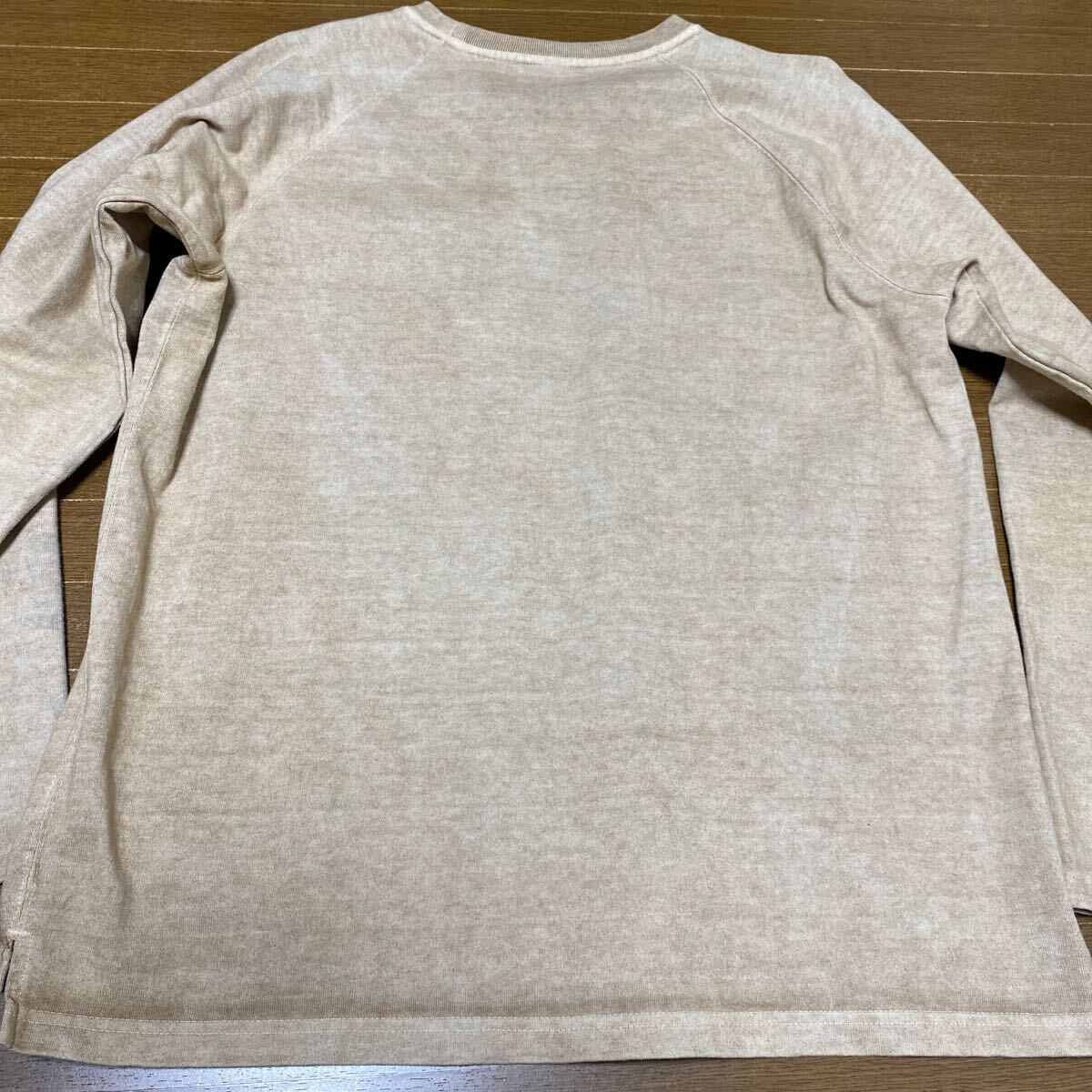 GOOD ON ヘビーウェイト　ピグメント　ラグラン　長袖Tシャツ　ベージュ　無地　クルーネック ロンT コットン　グッドオン　_画像9