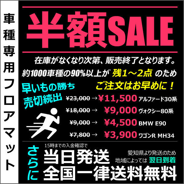 半額SALE フロアマット アウディS7 スポーツバック 4GCTGL 4GCEUL 左H H24.08-【當(dāng)日発送/全國(guó)一律送料無料】【チェック柄 グレー】