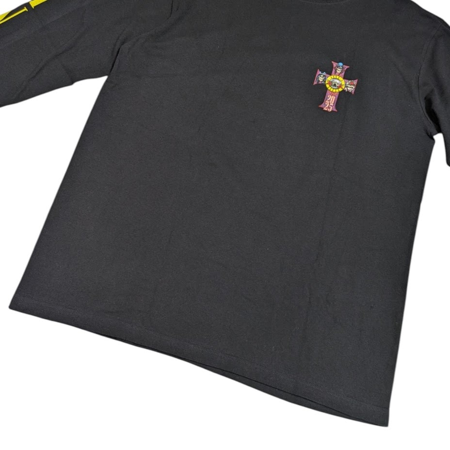 美品 Guns N’ Roses ガンズアンドローゼズ 2025 Tour Globe Long Sleeve T ロンT アリーナ限定 バンドT ロックT ブラック サイズ XL