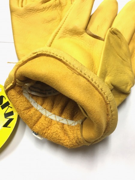 送料無料★ NAPA GLOVES ナパ 鹿革 ディア グローブ プレーン 800SP-S ゴールド 黃 バイカー ハーレー chopper アメリカン ロングセラー