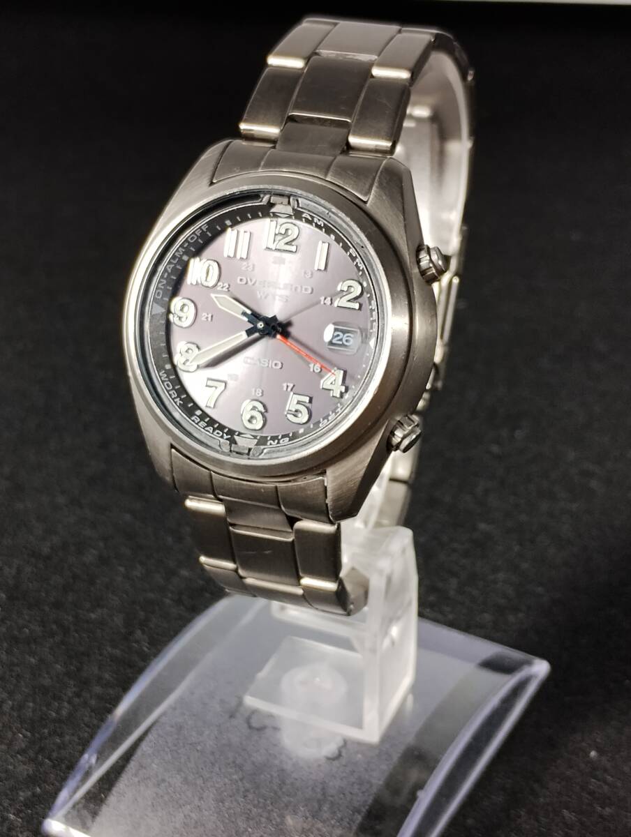 CASIO 電波ソーラー　チタン OVW-100TDJ