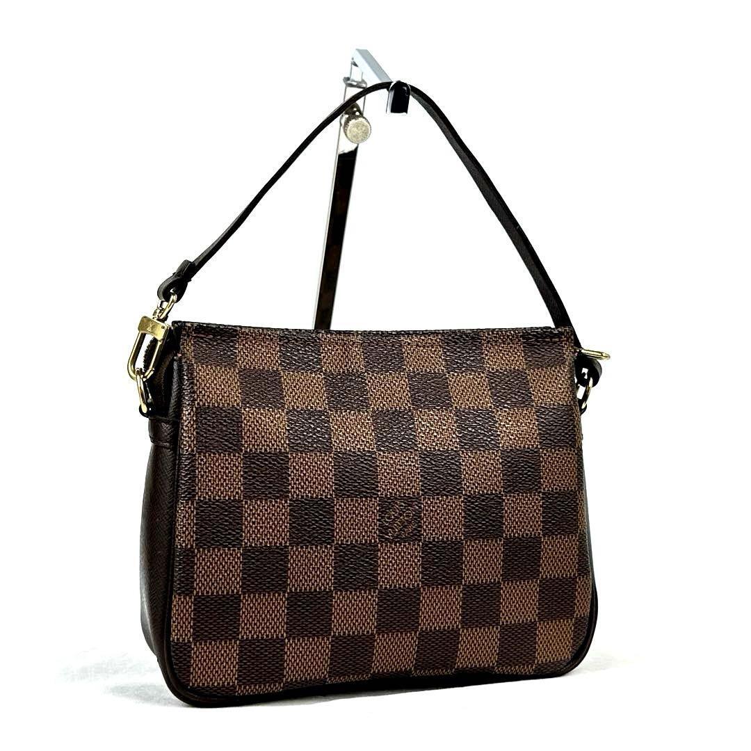 美品■Louis Vuitton ルイヴィトン ダミエ トゥルースメイクアップ ポーチ N51982 SP0929 PVC レザー ブラウン メンズ レディース 男女兼用