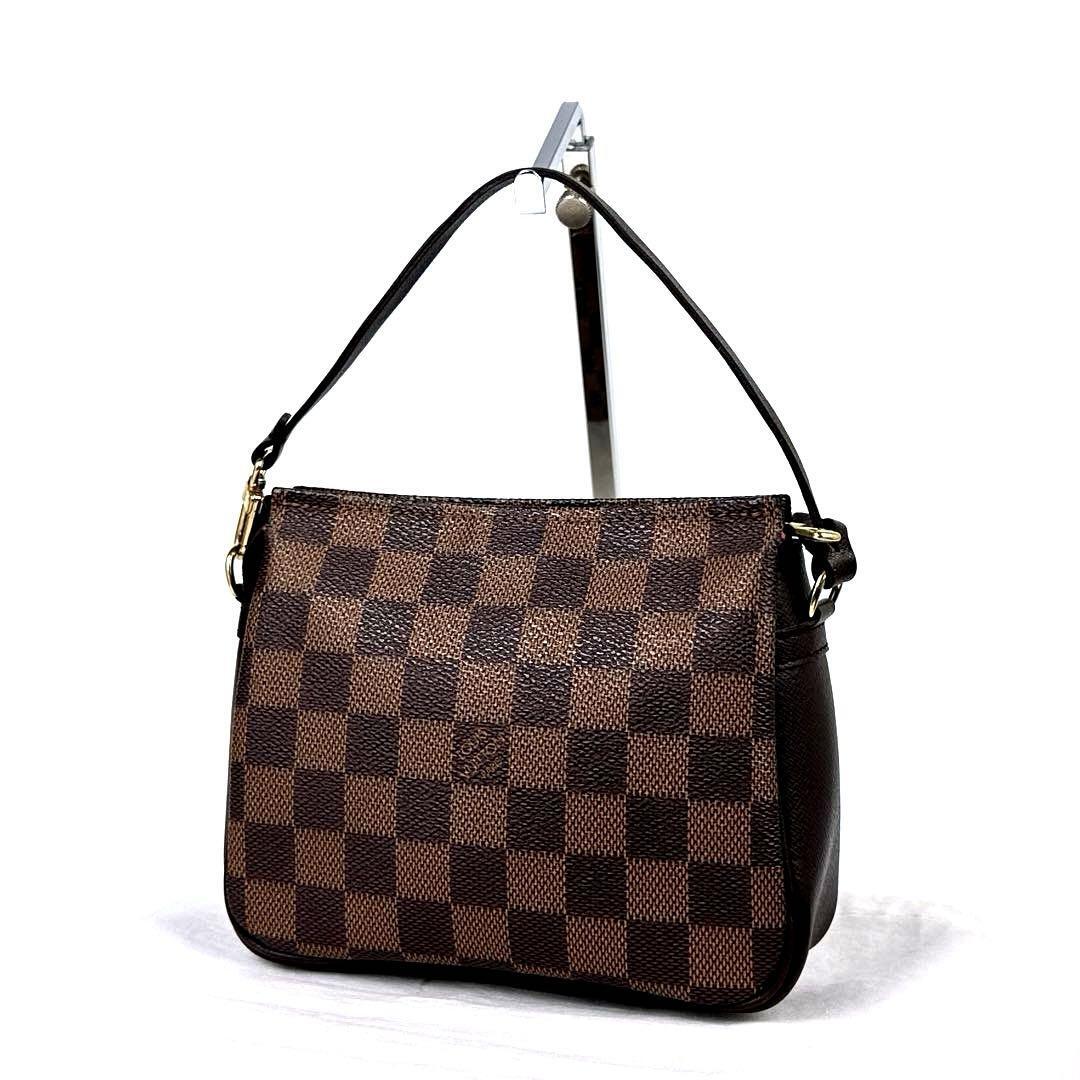 美品■Louis Vuitton ルイヴィトン ダミエ トゥルースメイクアップ ポーチ N51982 SP0929 PVC レザー ブラウン メンズ レディース 男女兼用
