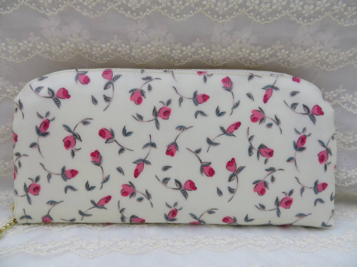 フローティングフローラ リバティ C&S限定色 ダークピンク ハンドメイド 長財布_画像1