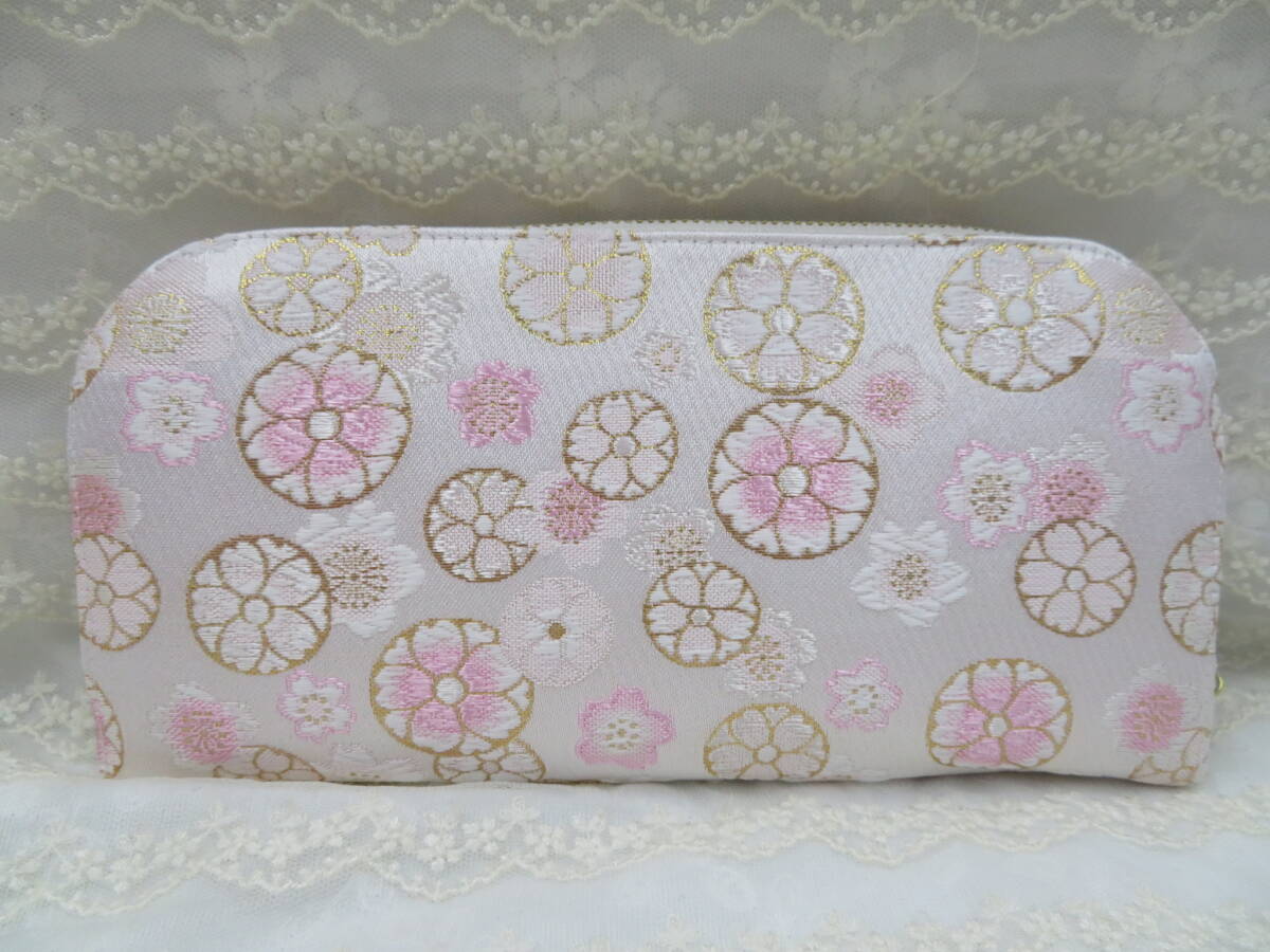 和柄　金襴　洛レイ胴入 桜爛漫　ラウンド長財布　ハンドメイド_画像3