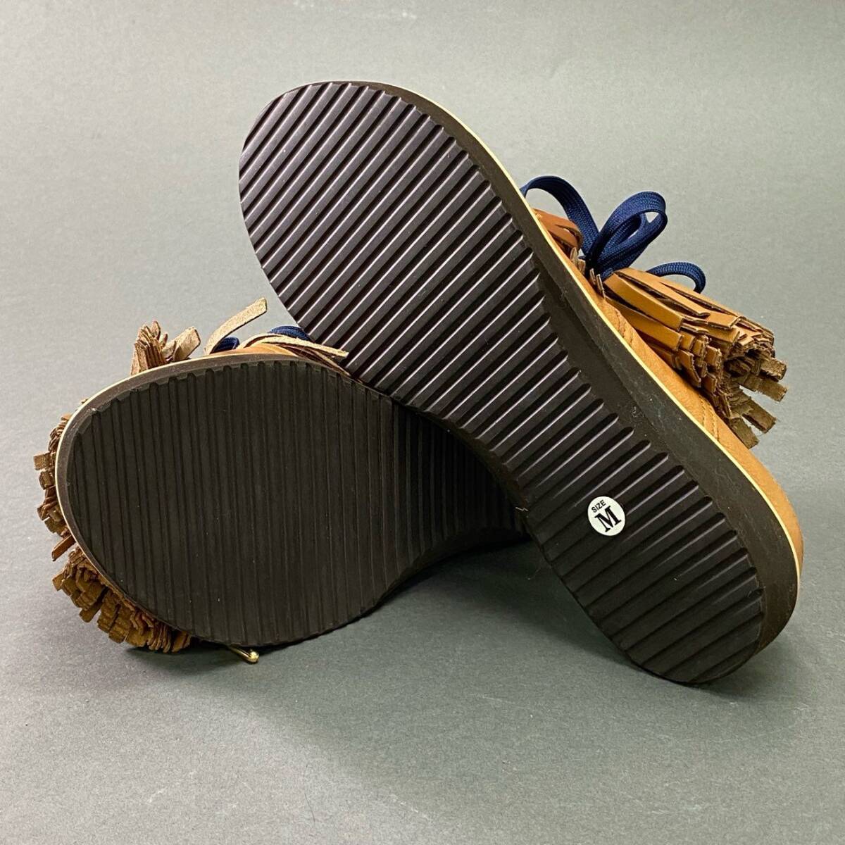 1e26 《極美品》 ZUCCa ズッカ ボリュームタッセル レザーサンダル M ブラウン Leather シューズ 夏