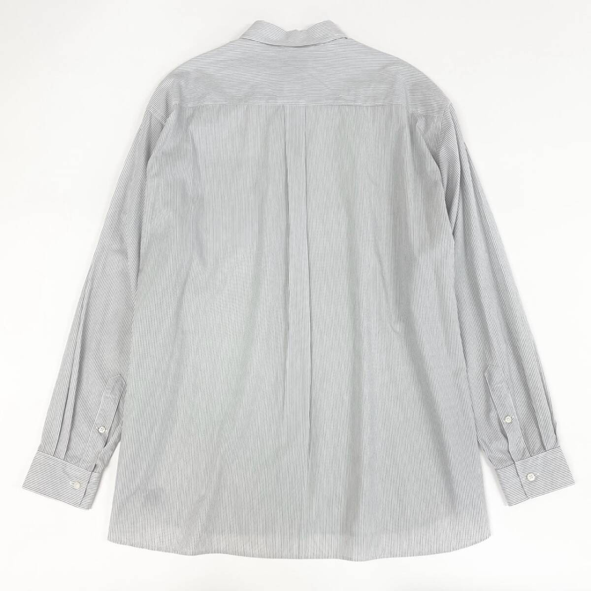 84e30 FACETASM ファセッタズム 23SS BIG SHIRT ビッグシャツ オーバーサイズ 長袖シャツ ロングスリーブ ストライプ トップス ロゴ刺繍 4