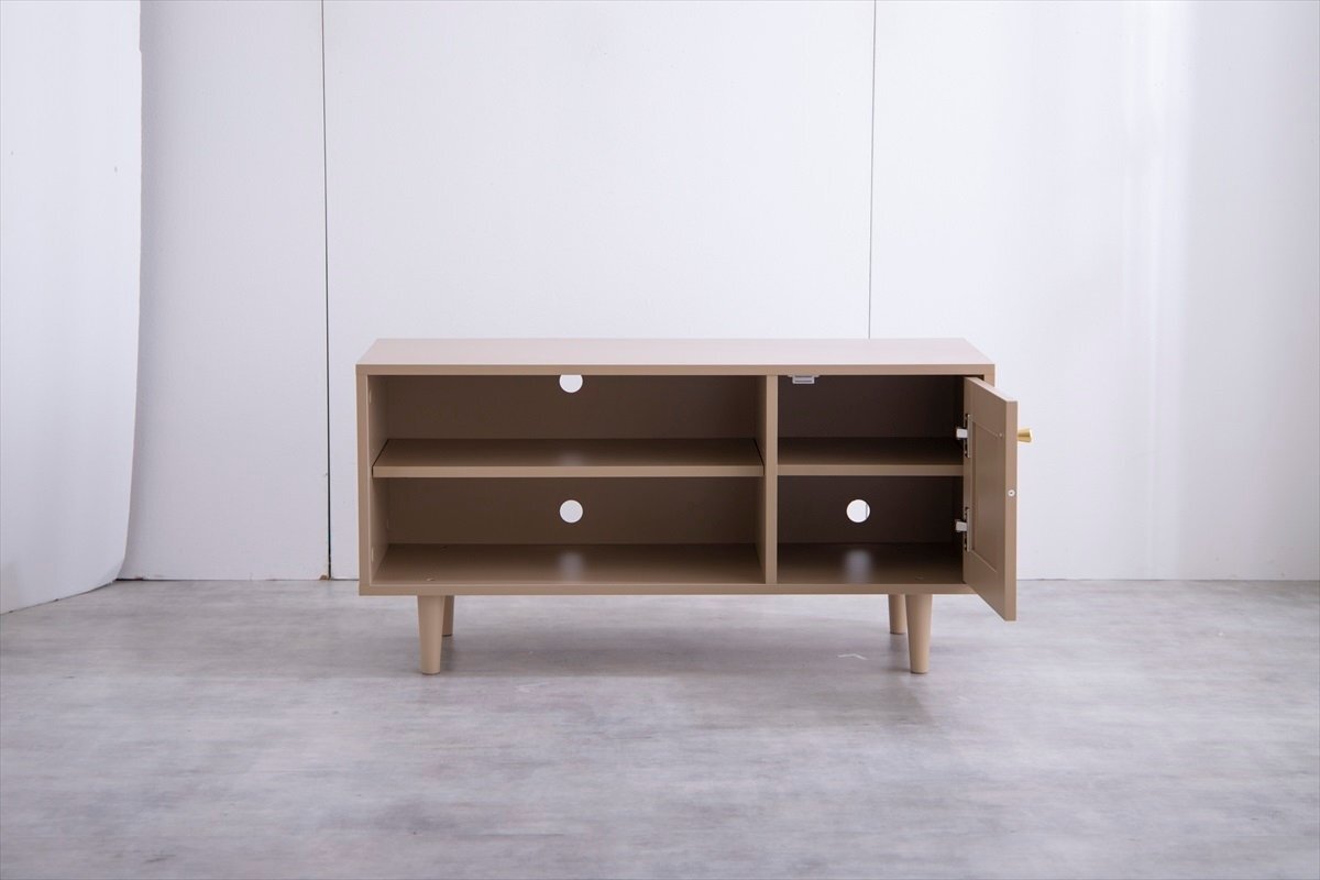 Calan　テレビ台　幅90cm　グレージュ　シンプルデザイン　TVボード　nzclub_画像5