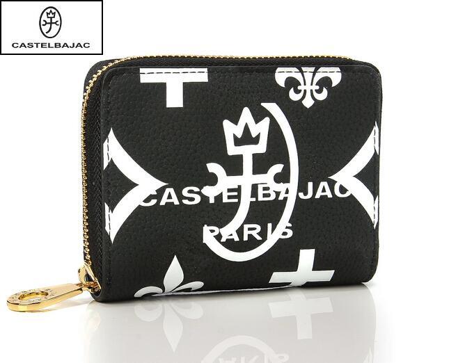 CASTELBAJAC カステルバジャック 牛革 ２つ折り財(cái)布 ラウンドファスナー ブラック　 この他にも出品中? ca22161