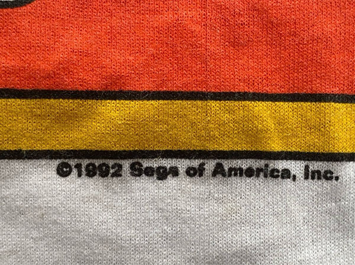 希少！90s USA制 SEGA SONIC ソニックザヘッジホッグ ゲーム キャラクター Tシャツ L 古著 シングル ビンテージ