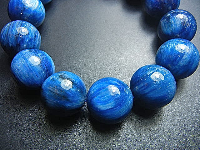 高級天然貴石JFV3516　カイャナイト　超極上級美品 　藍青色　　16.5mm 超巨大　キャッツアイ有　超勧め_画像9
