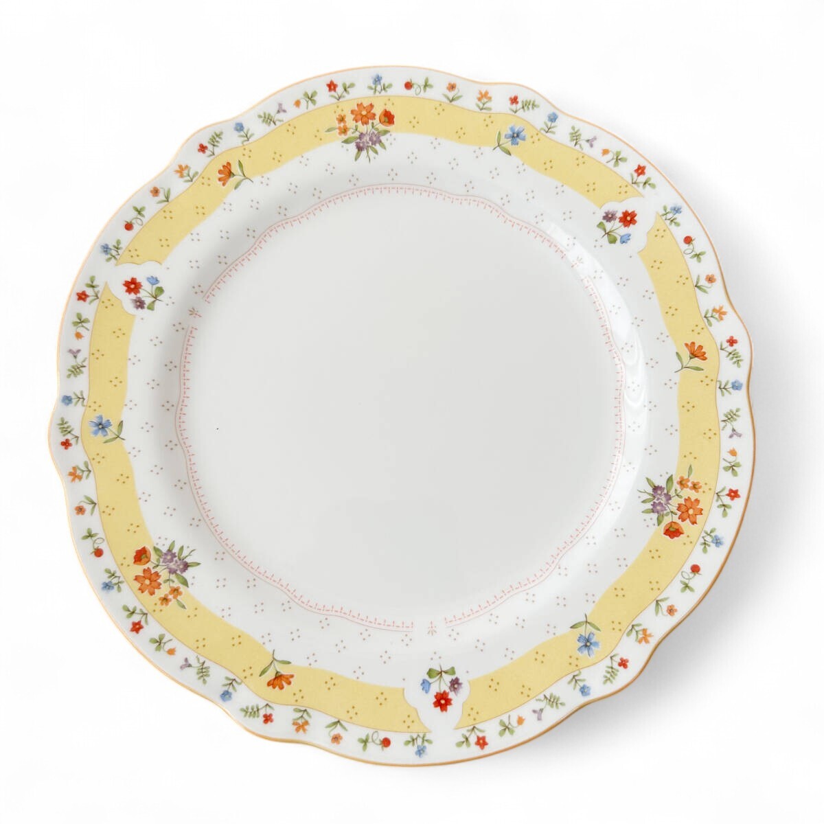 N570 美品 Noritake Truelove 21.5cm プレート 2枚セット プリマチャイナ 9438 花柄 黄色_画像2