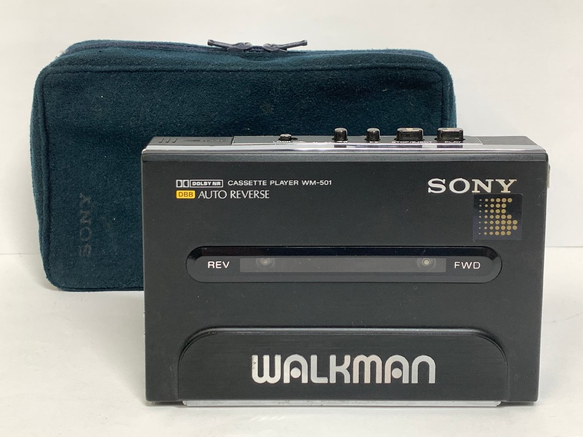 SONY WM-501＜未チェック＞ソニー WALKMAN ウォークマン 黒 ブラック カセットプレーヤー MADE IN JAPAN □
