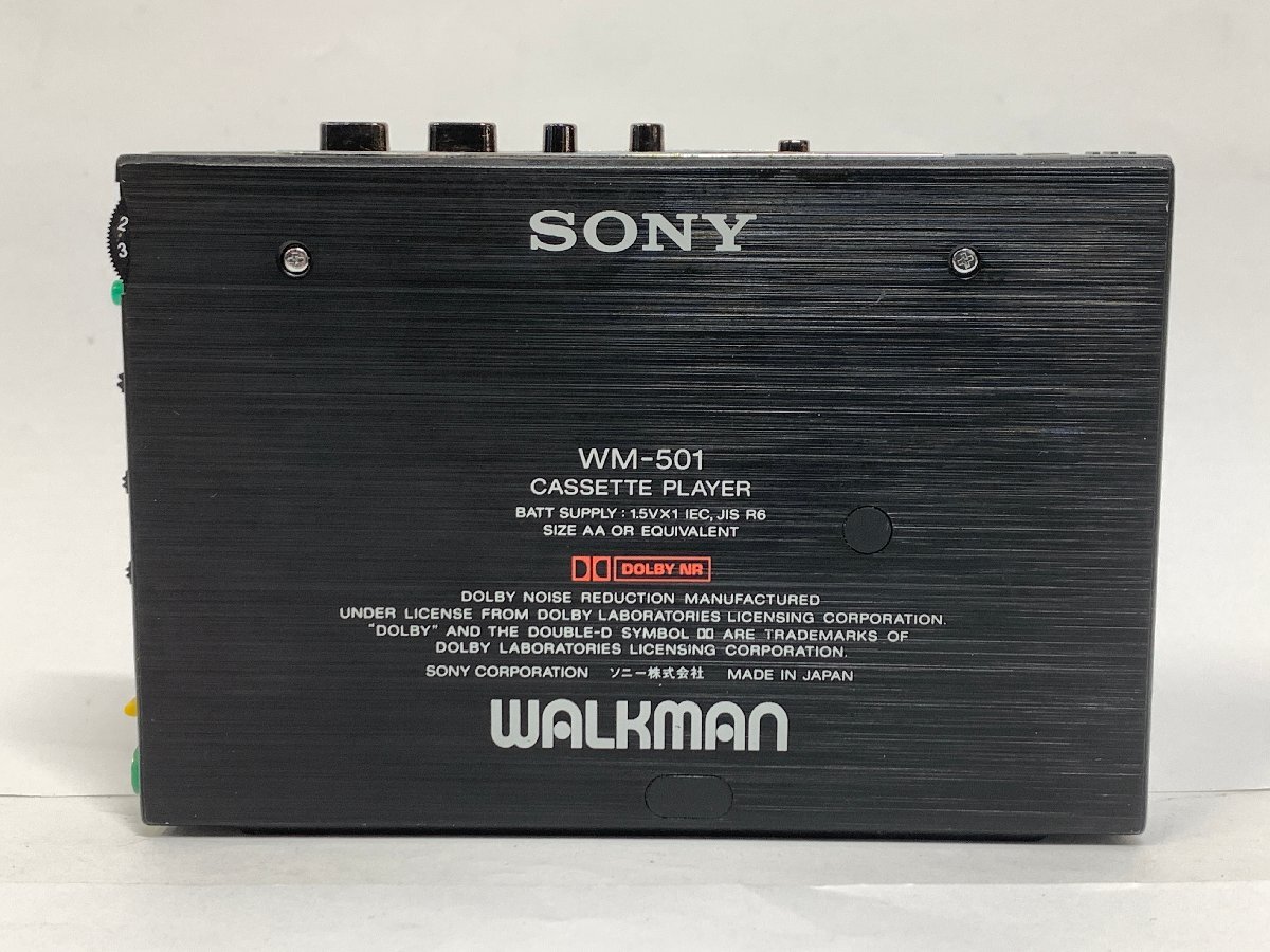 SONY WM-501＜未チェック＞ソニー WALKMAN ウォークマン 黒 ブラック カセットプレーヤー MADE IN JAPAN □