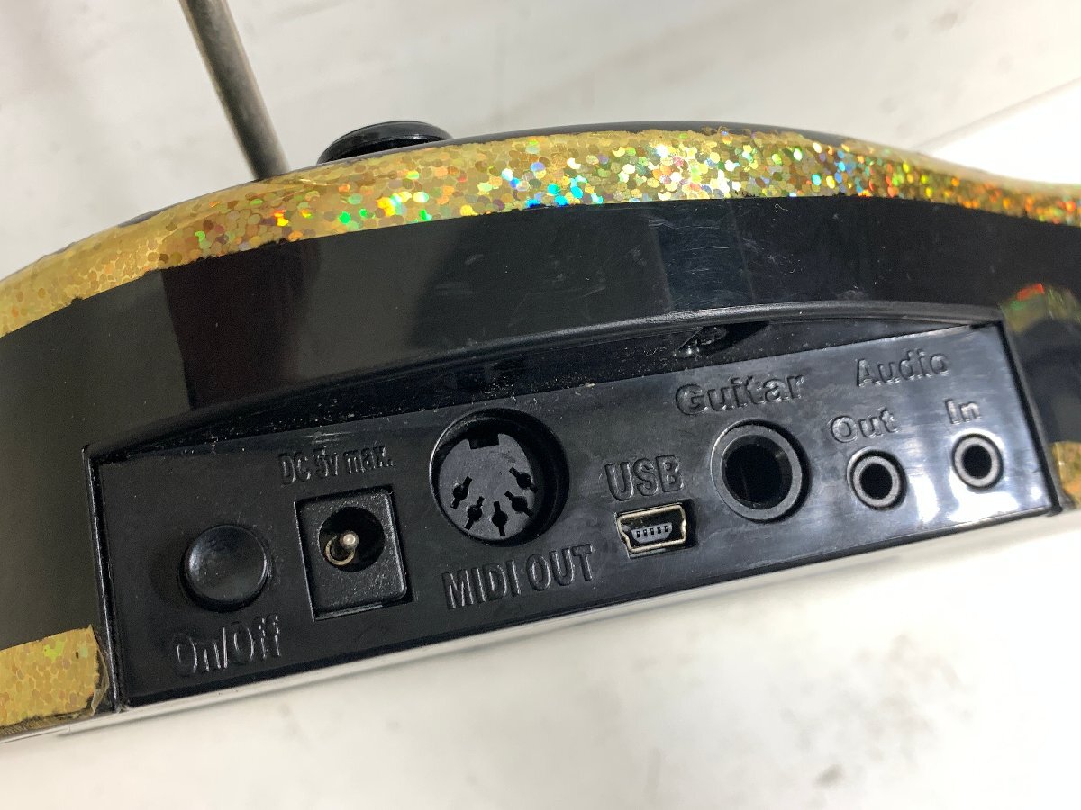 YOU ROCK GUITAR YRG-1000＜音出し確認(rèn)＞ギター型MIDIコントローラー 電子ギター ブラック 黒 ユーロックギター ※引取り可 □