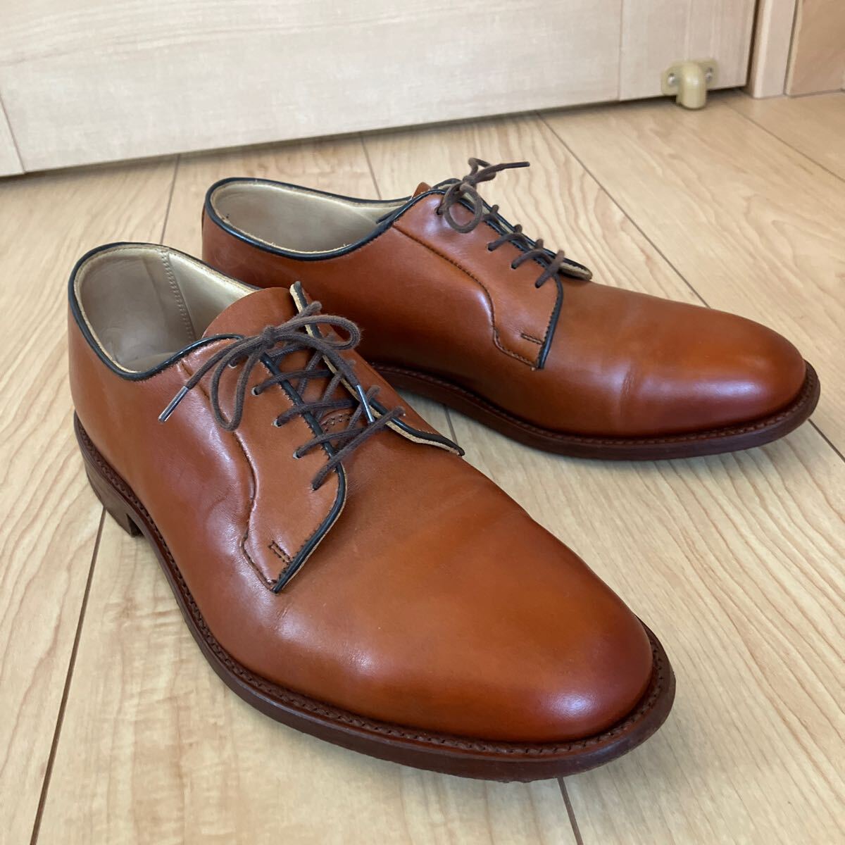 Tricker's Tricker's Robert Robert простой tusize 8-5 кожа подошва Brown кожа обувь 
