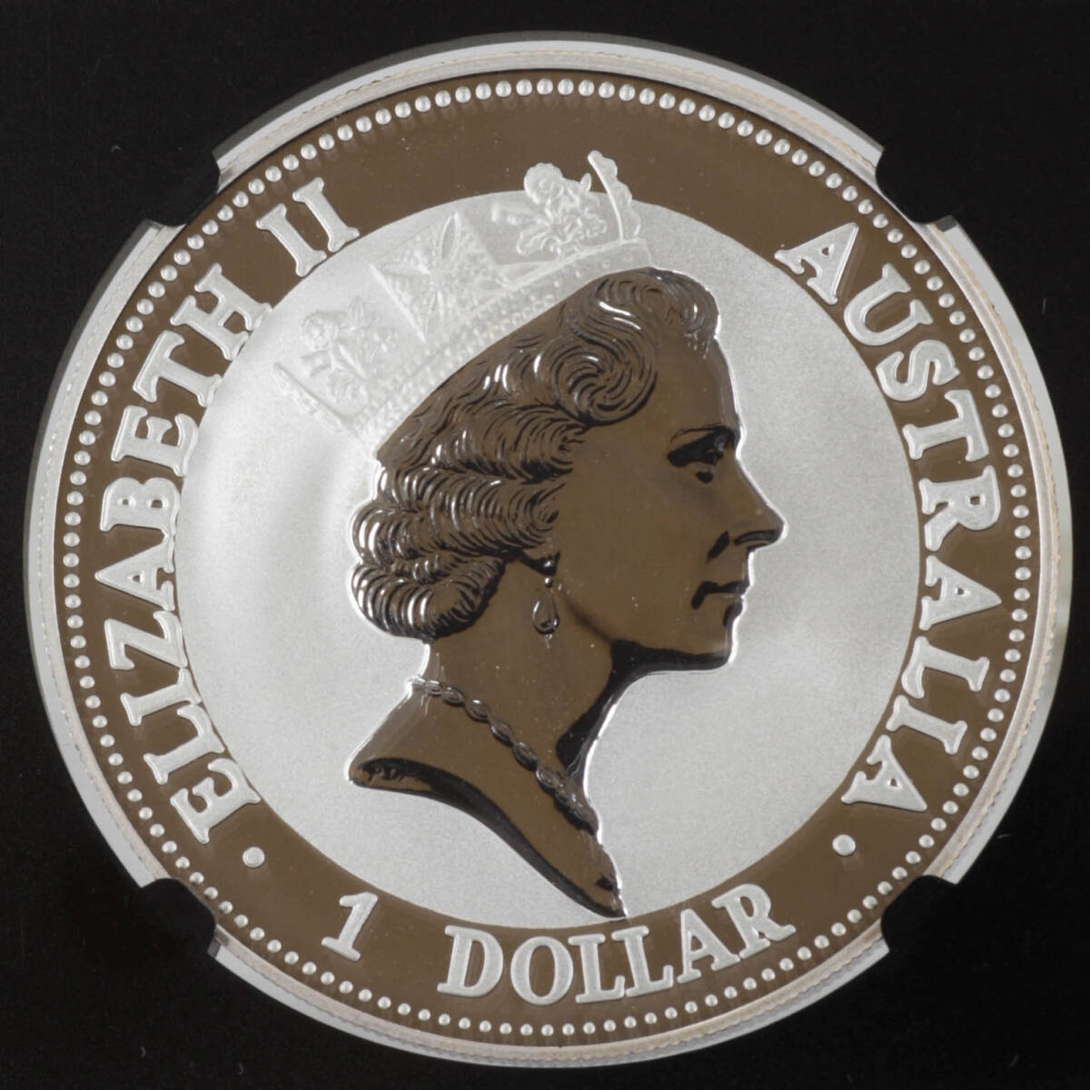 1円出品】【クッカバラ】【カワセミ】銀貨 1992年 再発行版 NGC