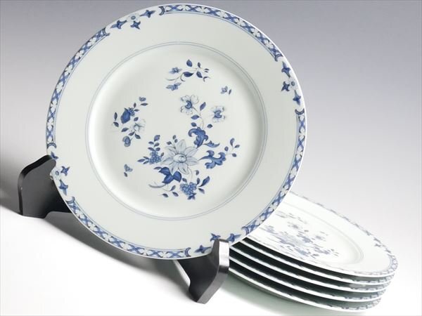 k744 レイノー リモージュ フラワーブーケ プレート 大皿 24.5cm 6枚