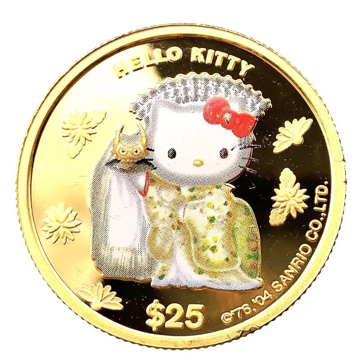 美品 ハローキティ金貨 HELLO KITTY 2004年 1/4オンス 7.8g 24金