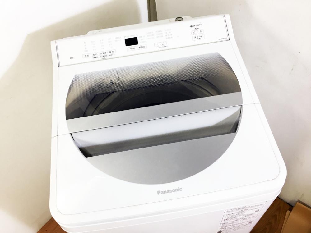 送料無料★2020年制★極上超美品 中古★Panasonic 8kg「泡洗浄＆パワフル立體水流」で強(qiáng)力洗浄!!洗濯機(jī)【NA-FA80H8-W】EZ8D