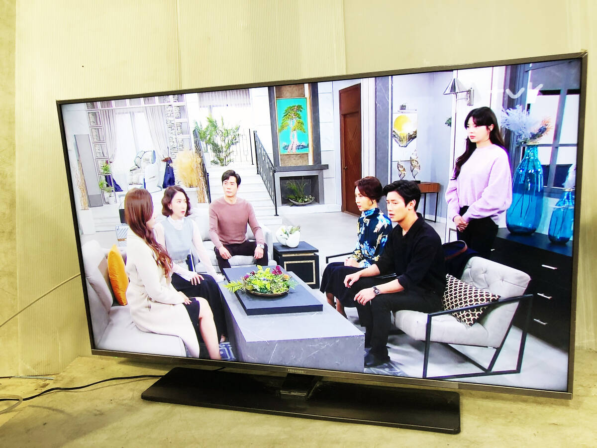 地域限定送料無料★2020年制★極上超美品 中古★Hisense 50V型 高性能映像エンジン「レグザエンジンNEO」4K対応液晶テレビ【50A6800】EVU4