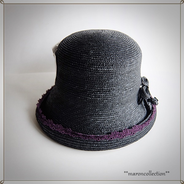  не использовался * Anna Sui * шляпа * соломенная шляпа чёрный 