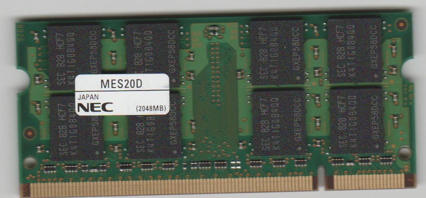 本物品質の NEC純正 LaVie,VersaPro 対応 2GB PC2-6400 200Pin  PK-UG-ME516,PC-AC-ME029C,PC-AC-ME033C互換品 相性保証 即決 kaboa.com.uy