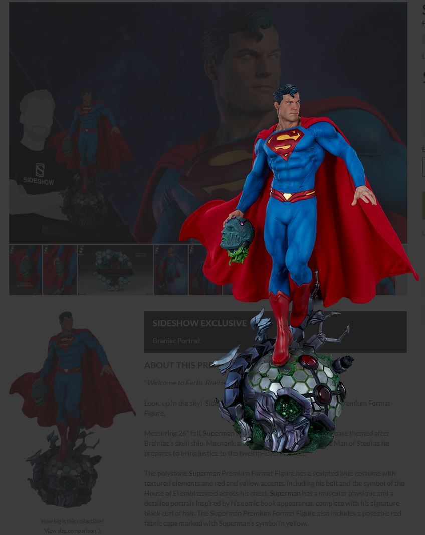 超大特価 Premium Sideshow Superman Format スーパーマンサイドショープレミアムフォーマット1/4スタチュー  Statue 1/4 - スーパーマン - labelians.fr