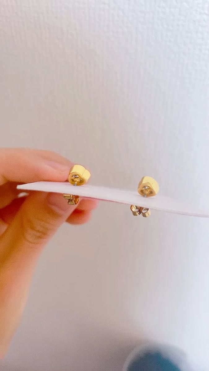 kate spade ハート型ピアス ラインストーン ゴールド 新品未使用 ジルコン