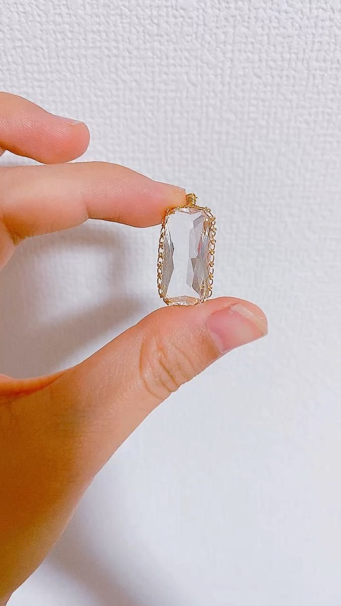ヴィンテージ アクセサリー アンティーク ジルコン ネックレス ゴールド 新品未使用 ストーン ペンダントトップ