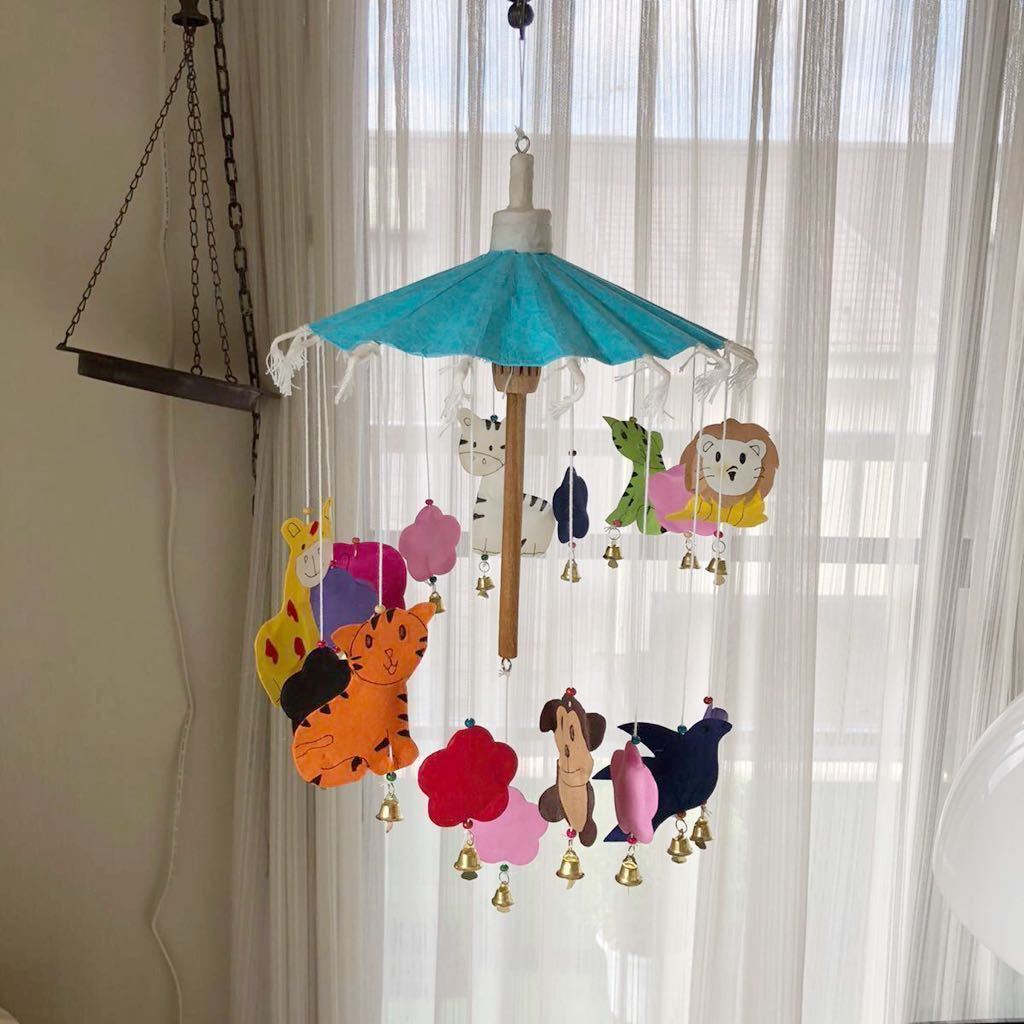 未使用 傘 装飾傘 チェンマイ購入 デコレーション ディスプレイ ベビー用品 出産祝い ベビー玩具 おもちゃ_画像1