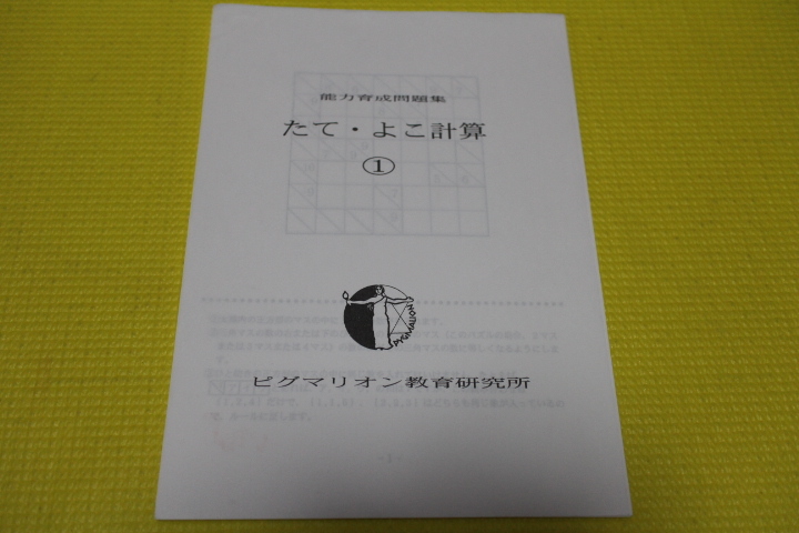 ピグマリオン　思考力育成 能力育成問題集　 たてよこ計算（１）　中学受験　図形　空間認識 　浜学園　早期教育_画像1