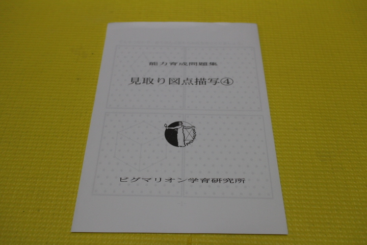 ピグマリオン　思考力育成 能力育成問題集　 見取り図点描写（４）　中学受験　図形　空間認識 早期教育　点描写_画像1