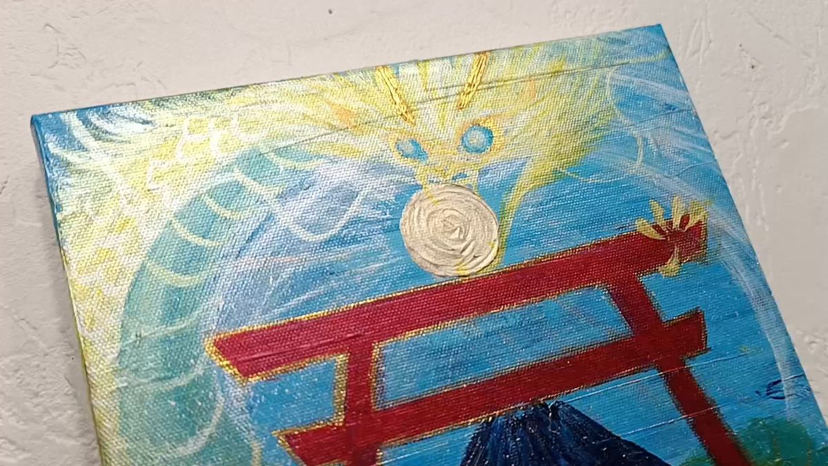 風水開運絵画*世界を照らせ!日の出富士と金龍 鳥居昇り龍 太陽エネルギー 金運 健康 スピリチュアル sunsui 父の日ギフト