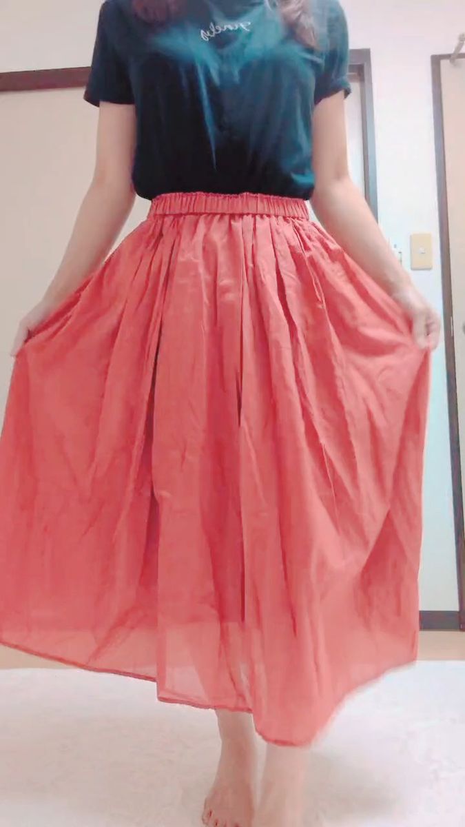 ロングスカート ひらひら