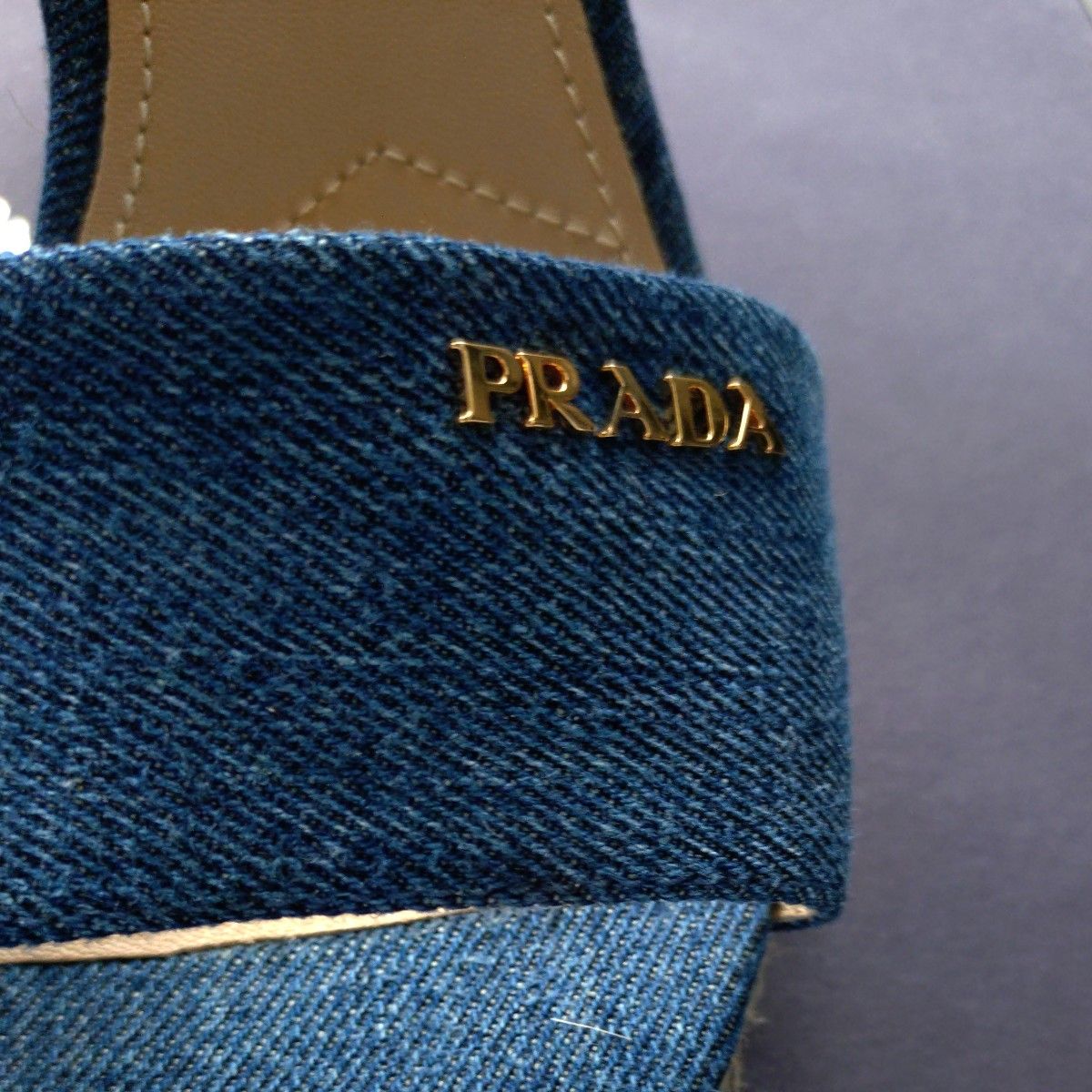 PRADA/プラダ デニムサンダル 箱あり PRADA デニム ウェッジサンダル ブルー|Yahoo!フリマ(旧PayPay