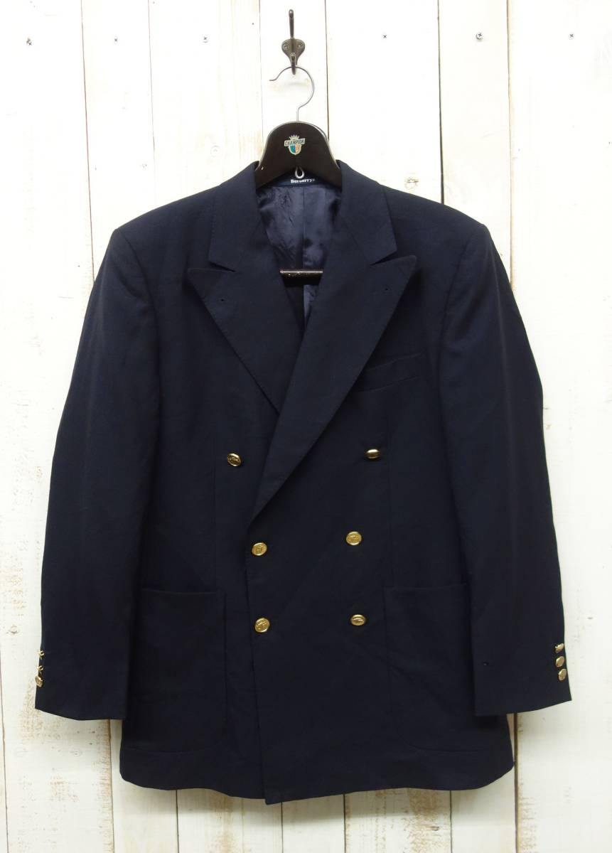  retro Europe old clothes * Burberry * Pro - Sam high class line * double jacket blaser 46* gold button . pocket *. thing 3 season 