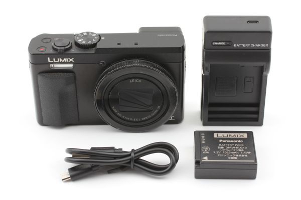 Panasonic LUMIX DC-TZ90 ブラック コンパクトデジタルカメラ バッテリー 充電器 セットパナソニック 送料無料 中古 00256