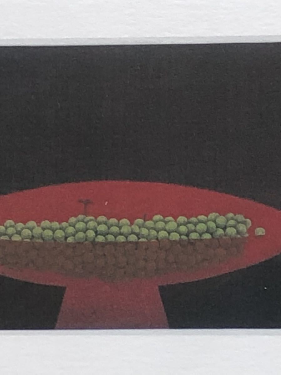 【浜口陽三のPostcard】1969年≪赤い皿≫（カラーメゾチント）_画像3