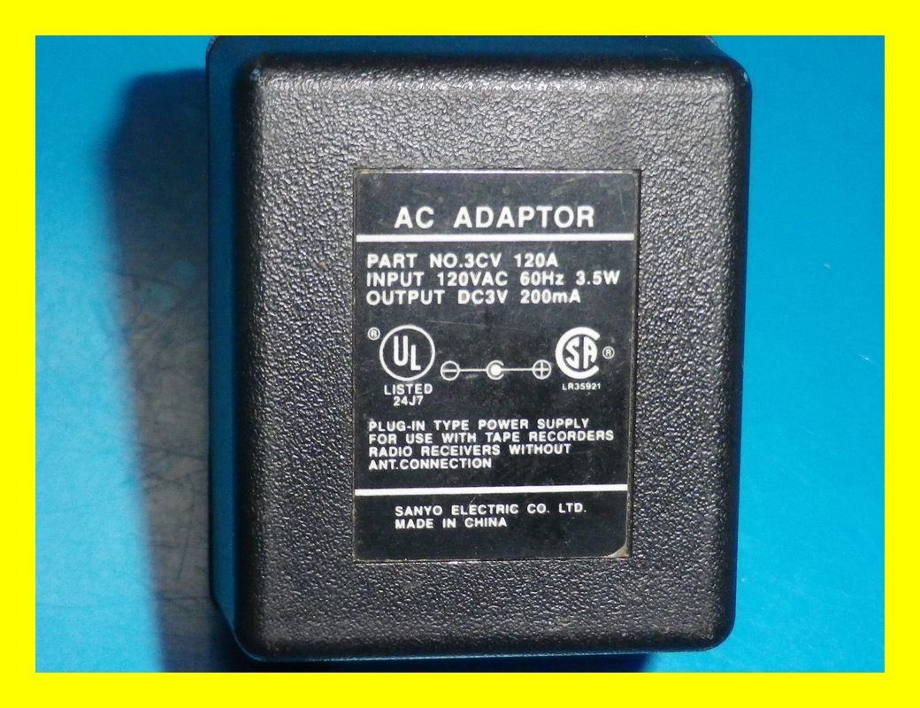 AC адаптер DC3V 200mA б/у 
