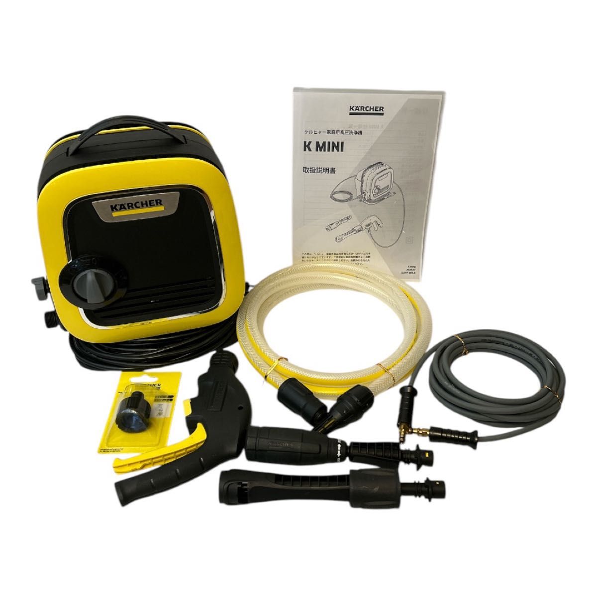 美品】KARCHER ケルヒャー 高圧洗浄機 K MINI 自水用ホース付 美品】KARCHER ケルヒャー 高圧洗浄機 K MINI 自水用ホース付