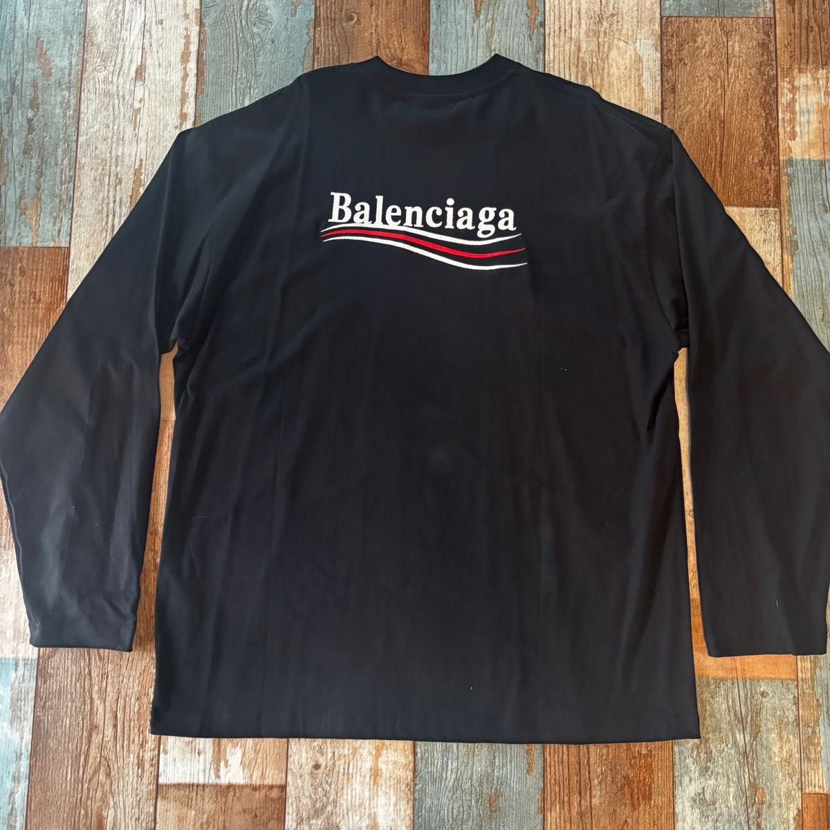 【BALENCIAGA】ロゴプリント ロングTシャツ【関税送料込】 BALENCIAGA ロゴ ロングTシャツ ブラックL|Yahoo!フリマ(旧