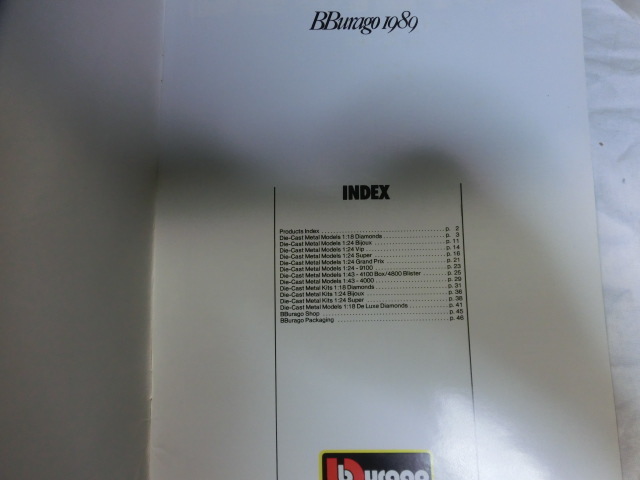 BBurago 1989 ブラーゴ総合カタログ Italy 英語版 当時物 部分シミ折れ汚れスレ有_画像3