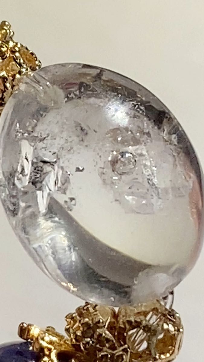水入り水晶 アイオライトサンストーン 浄化 邪気払い 幸運 目標達成 天然石 パワーストーン