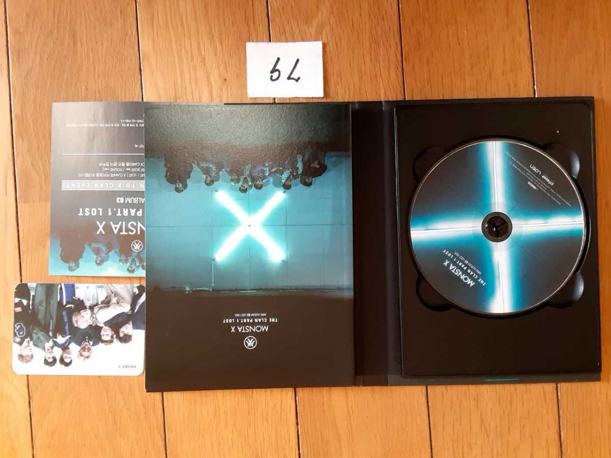 K-POP 韓国 音楽 韓国版 MONSTA X THE CLAN PART １ LOST ミニ アルバム CD 2枚 セット 写真 付 中古 _画像7