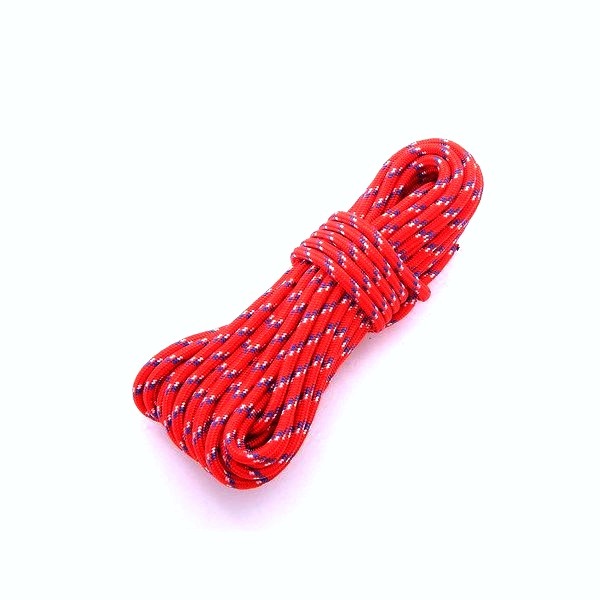 [ reflection material entering ] nylon rope [ new goods unopened ] diameter 5mm length 10m[walk-about] red 720kgf[ multi . use is possible ] tent tarp etc. 