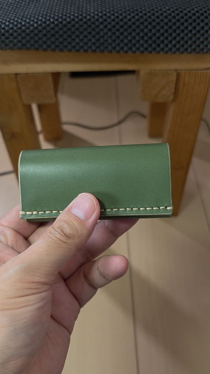 ハンドメイド ヌメ革 小銭入れ ミニマムウォレット キーホルダー