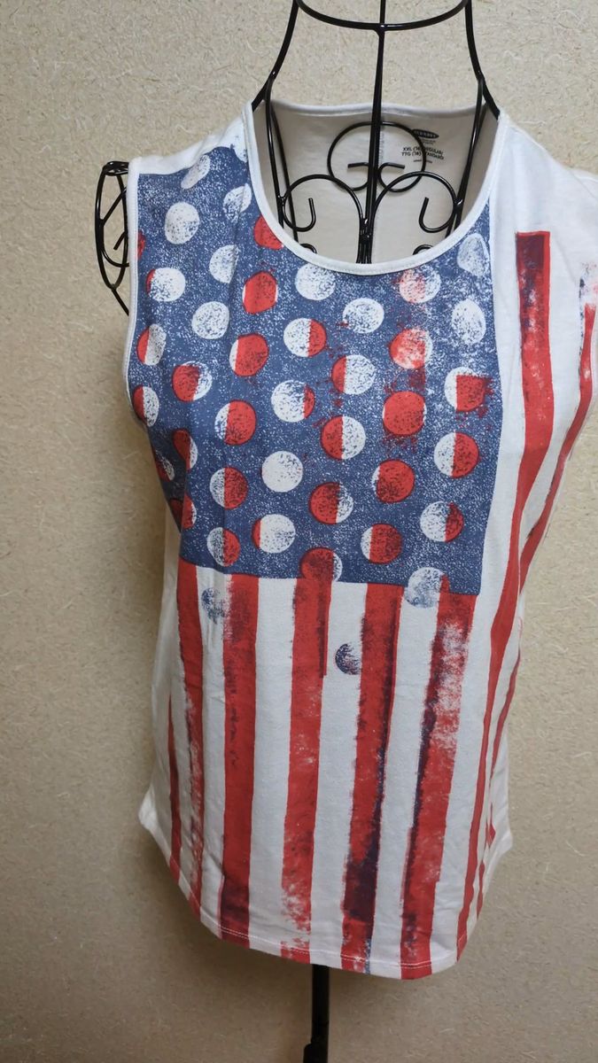 【OLD NAVY】タンクトップ 星条旗 XXL トップス レディース