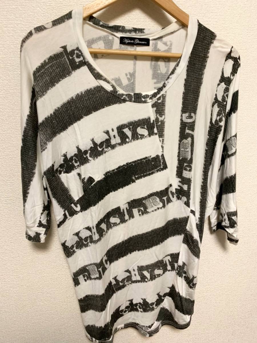 * final price * first come, first served * prompt decision Hysteric Glamour total pattern Skull Logo border print cut and sewn L1018 beautiful name of product work T-shirt hysteric now time 