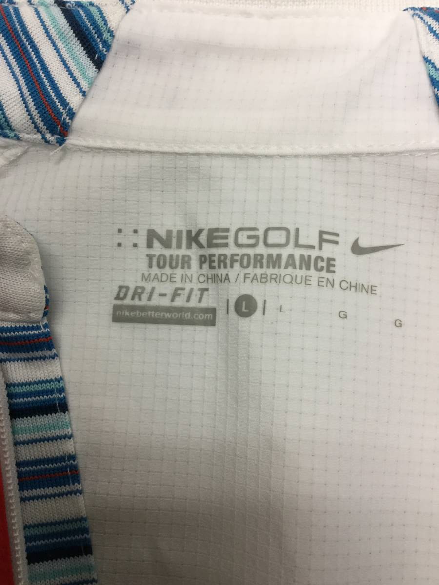 美中古 ナイキゴルフNIKEGOLF 速乾ポロシャツ Lサイズ